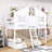 Ackworth Twin over Twin Wooden Bunk Bed with Roof, Safety Guardrails and Ladder-976645308