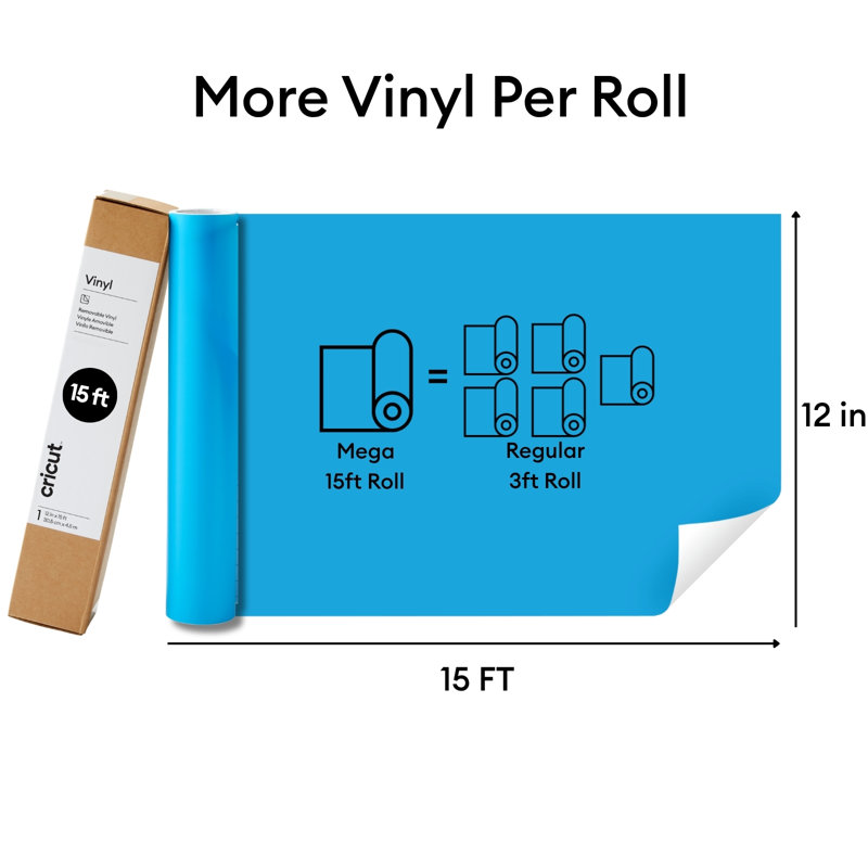 Ensemble de rouleaux de vinyle permanent Cricut Premium Rainbow