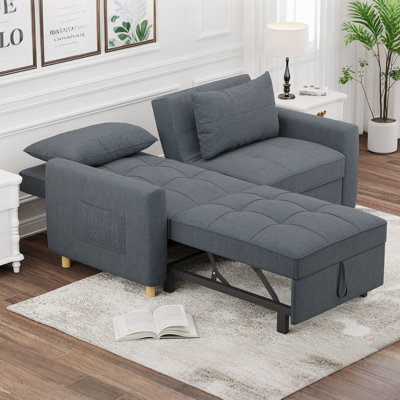 2 Seater Linen Sofa Bed