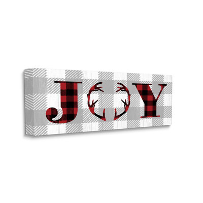 Reproduction d’art graphique en forme de coussin de style Buffalo en forme de « Joy »