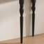 Console demi-cercle en bois massif noir-390240814