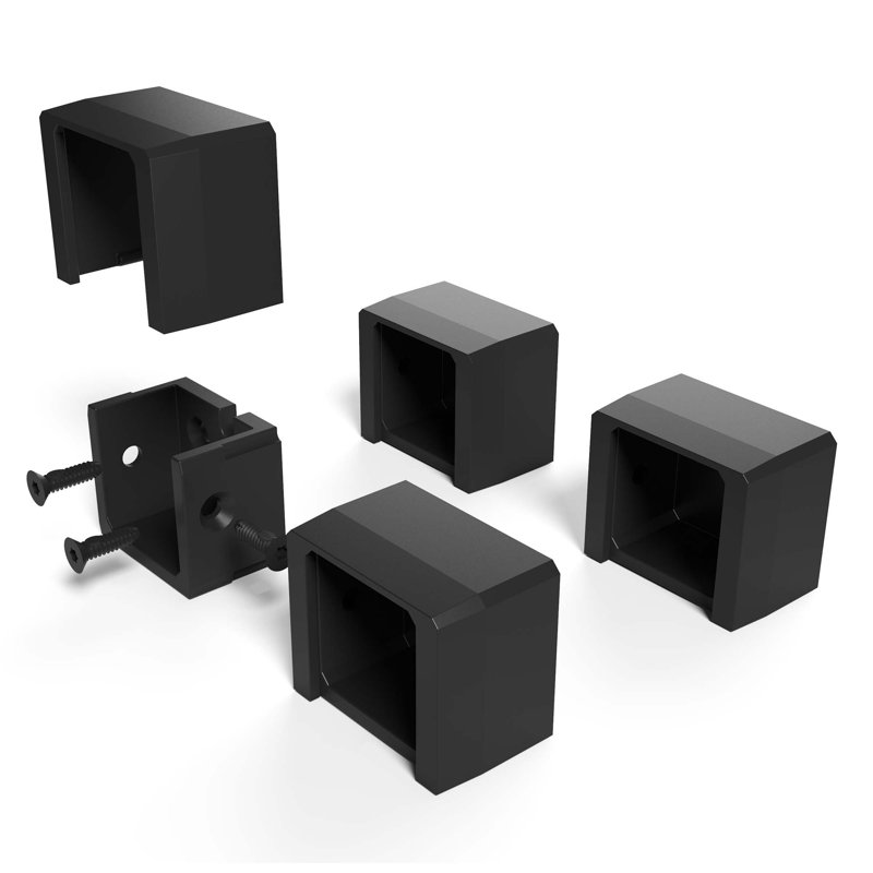 Supports droits en aluminium Inspire Railing, Sable noir