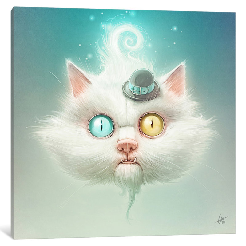 « the impair kitty », impression sur toile tendue, H 18 po x l 18 po x P 1,5 po