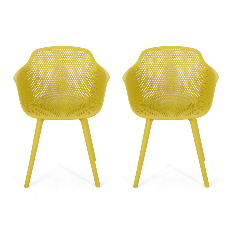 Chaise de patio (ensemble de 2), Jaune