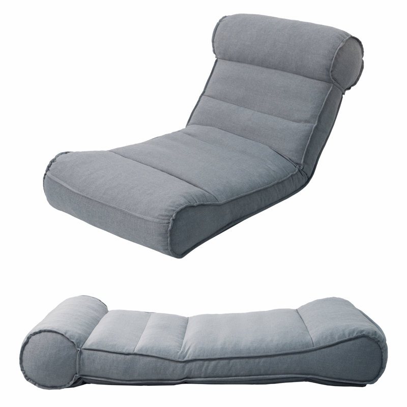 Chaise longue inclinable d'extérieur avec dossier réglable, Gris foncé