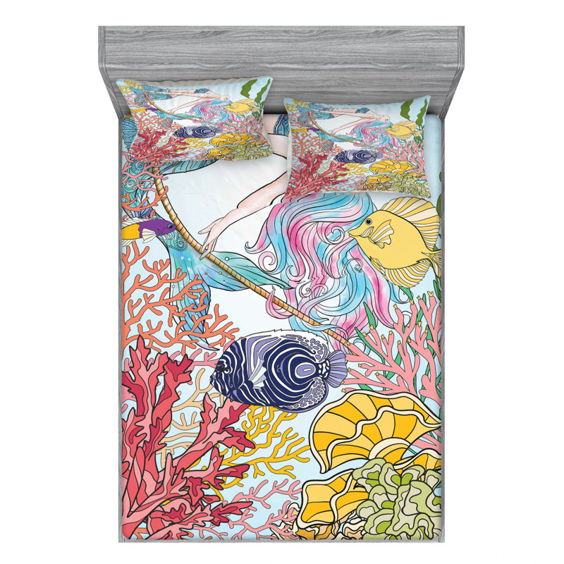 Microfiber Sheet Set, Queen Sheet Set with 2 Pillowcases