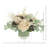 Hydrangea and Sedum Arranged in Ceramic Pot with Eucalyptus