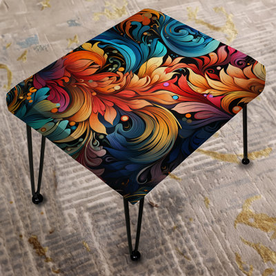 Vibrant Fusion Paisley Pattern - Paisley Rectangle Ottoman