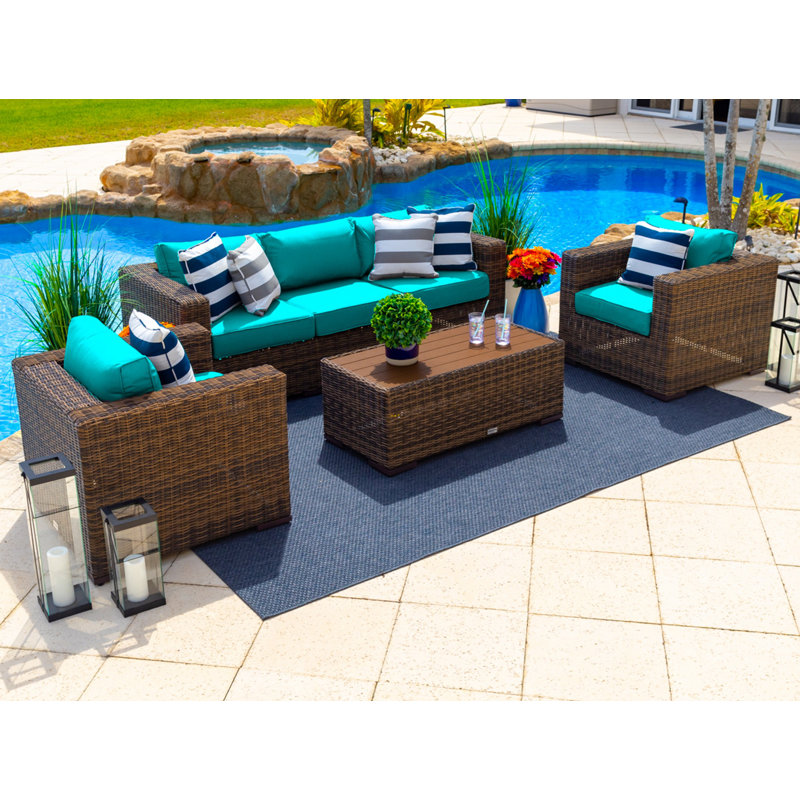 Centralmont 5 - Person Patio Conversation Set with Cushions, Aruba