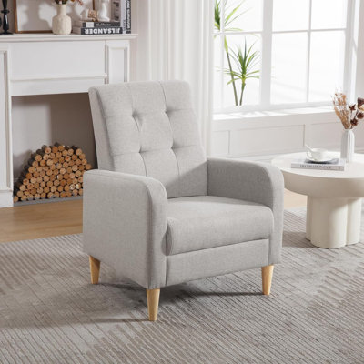 Oka Upholstered Linen Armchair