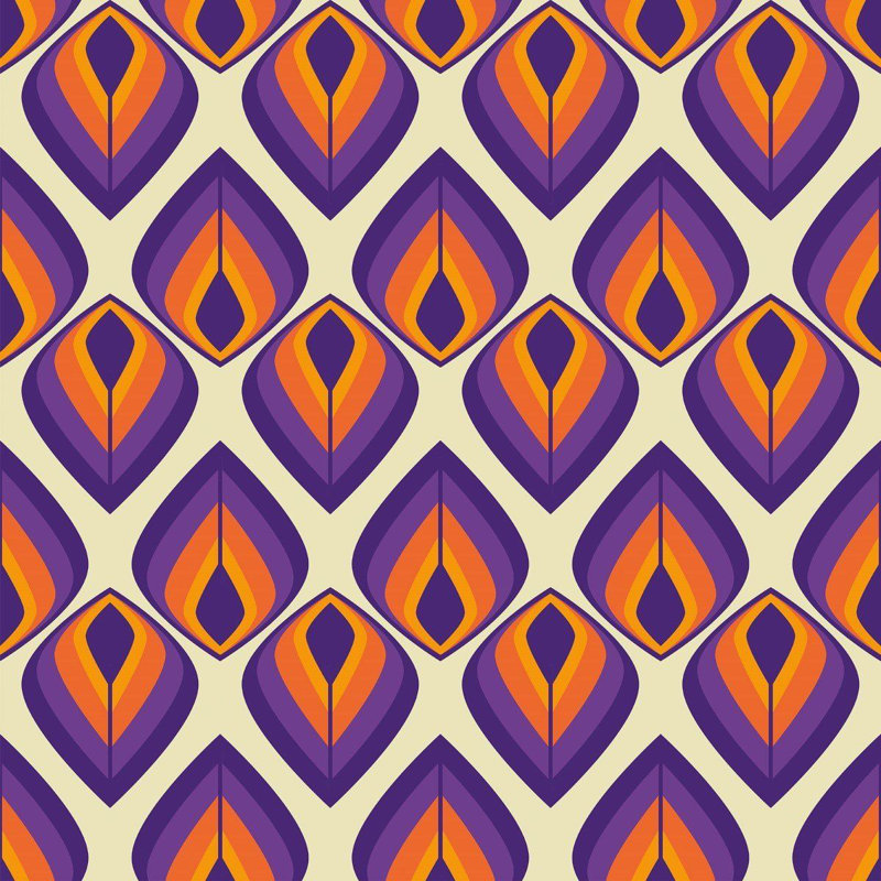 Retro Colourful Peacock Feathers Peel & Stick Wallpaper N016065