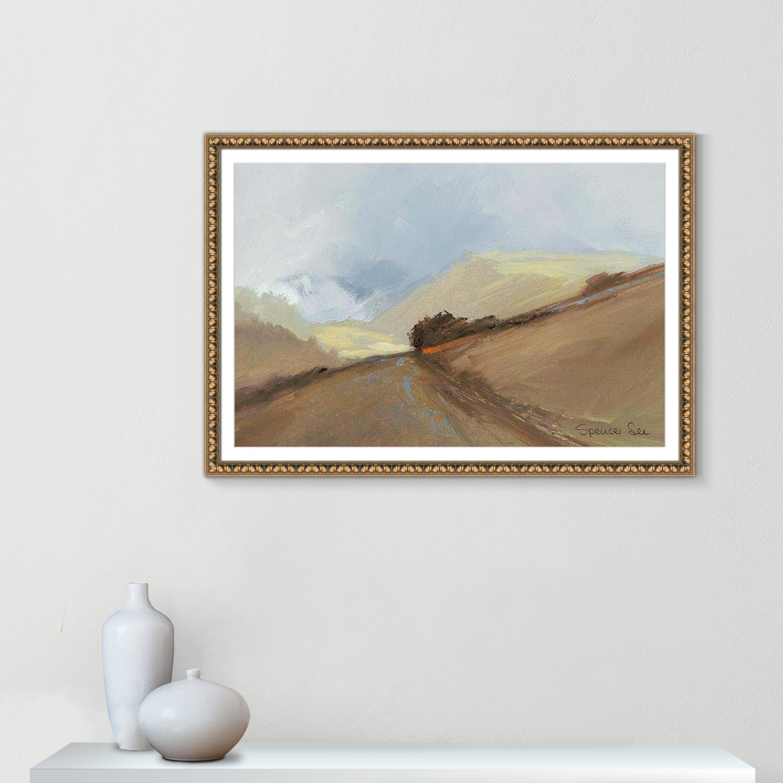 Heaven And Earth II by Spencer Lee, Gold Framed, 30.5" H x 42.5" W x 0.75" D