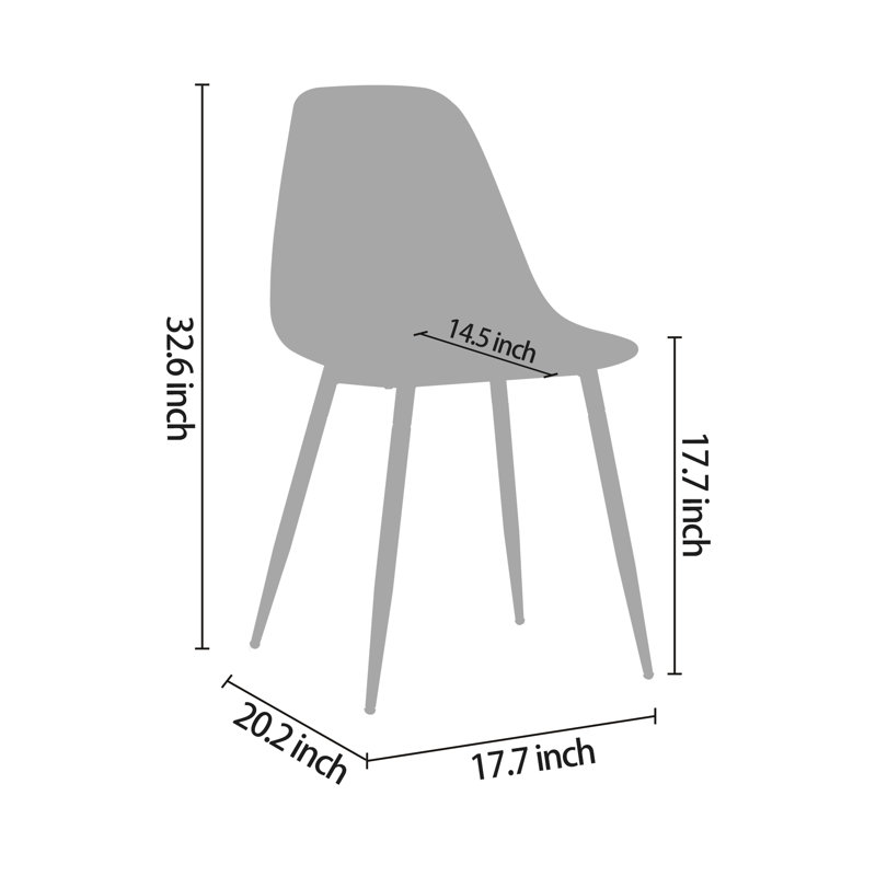 Ensemble de 4 chaises d'appoint Fuzail, Transparent