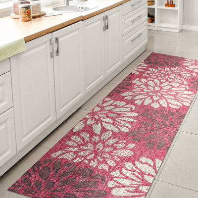 Tapis fuchsia / gris clair Zinnia