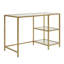 Bureau moderne moderne compact or avec tablettes peu encombrantes-31773248