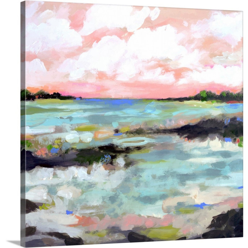 «Surfscape III» par Karen Fields - reproduction d'art, Toile tendue, H 36 po x l 36 po x P 1,25 po