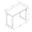 Bureau d'ordinateur réglable en hauteur avec pieds argentés, H 29,36 po x l 47,01 po x P 23,5 po Payton