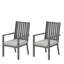 Chaises de patio 23 po en aluminium toutes saisons avec coussins gris - idéales pour les chaises longues d'extérieur