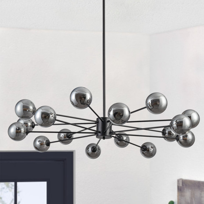 12/16 - Light Smoke Gray Glass Globe Chandelier Sputnik Chandeliers Foyer Chandelier Modern Chandelier Kitchen Chandelier Lighting