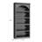 Farmhouse Arched Bookcase, 68.7" Tall Wooden Bookshelf with 5 Open Shelves, Rustic Vintage Display Shelves for Living Room, Office, Library-636639790