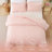  YIRDDEO Pink Full Size Soft Lightweight Comforter Set 3Pcs, Boho Farmhouse Vertical Tufted Blush Bedding Set for All Seasons, for Bedroom and Guest Room-116923612-116923615
