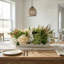 Assorted Hydrangea, Heather, Pampas And Wheat In A Oblong Wooden Container-1293402348
