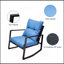Ensemble de bistro 3 pièces pour terrasse avec coussin bleu pour jardin