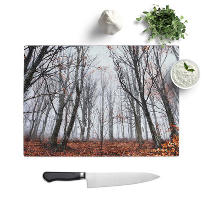 Tempered Glass Never Ending Forest in Italy Chopping Board