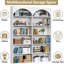 Bibliothèque ouverte 70,87 po x 46,8 po à 7 niveaux-1259014656