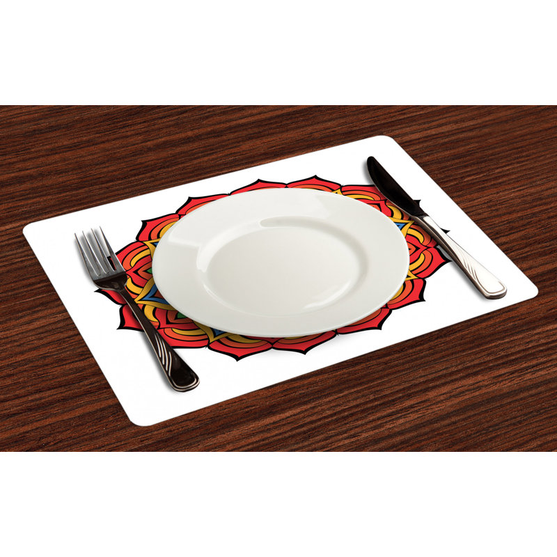 Récapitulatif 18,5" arc-en-ciel mandala, Rouge
