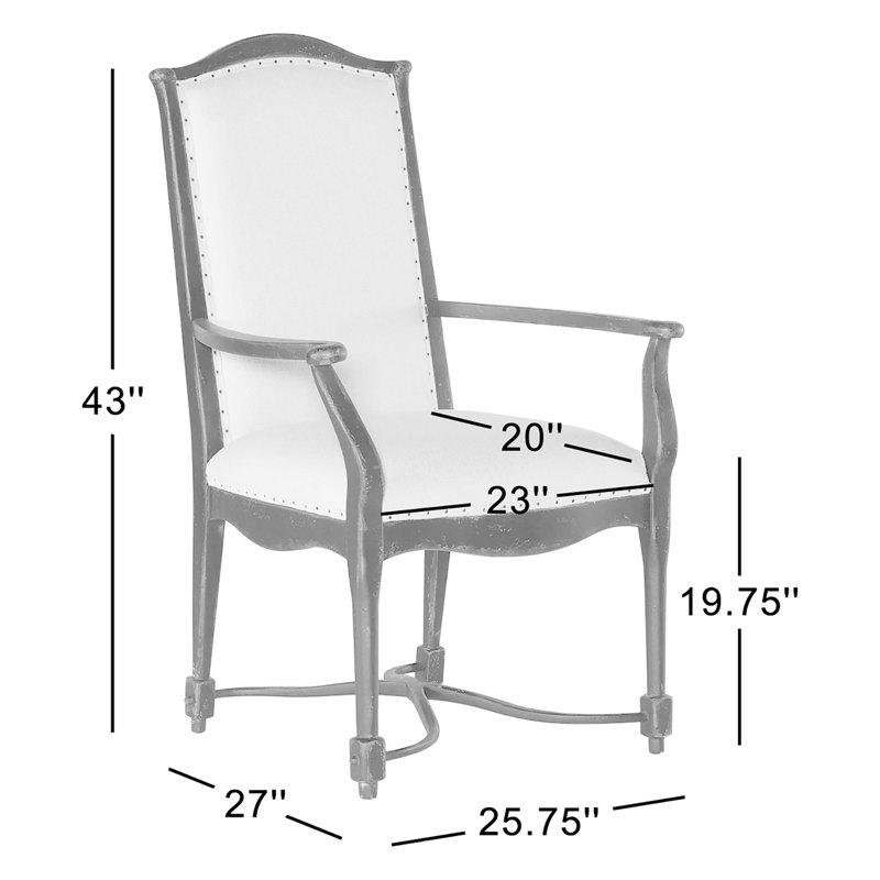 CiaoBella Upholstered Arm Chair, Black