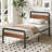 14 Inch Bed Frame with Wood Headboard and Footboard-1358834406