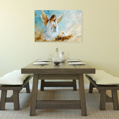 Praying Angel Abstract Contemporary Ethereal Wall Art Print