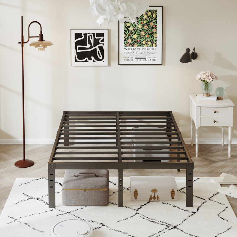 Kyriel 16'' Metal Platform Bed Frame, King