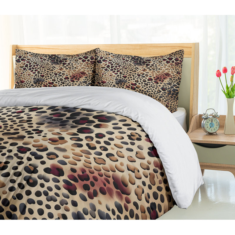 Leopard Duvet Cover, Queen Duvet Cover + 2 Standard Shams