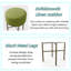 Tabouret de coiffeuse à coussins ronds PC-1531501791