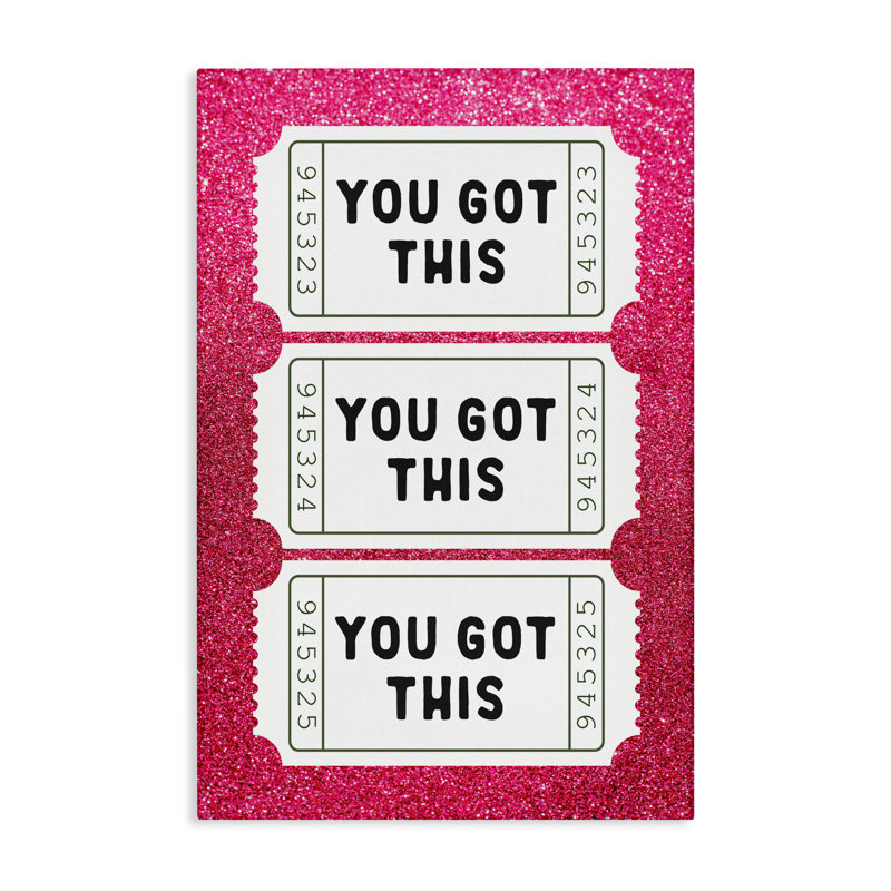 Toile You Got This Pink, H 24 po x l 16 po