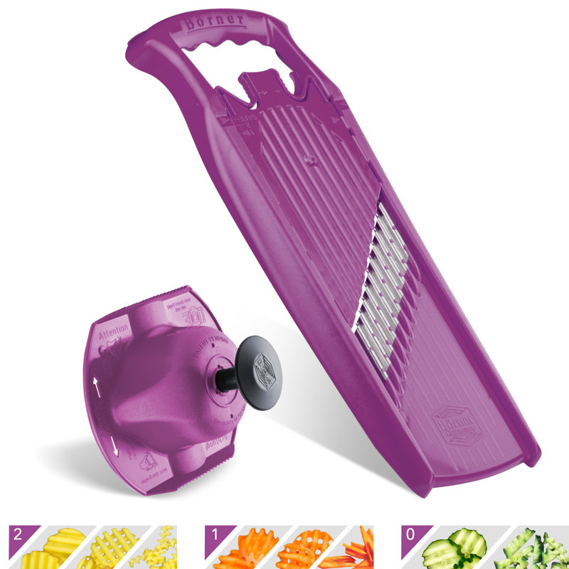 Trancheuse à légumes ondulée à motif gaufré ondulé Bönerner, Mauve