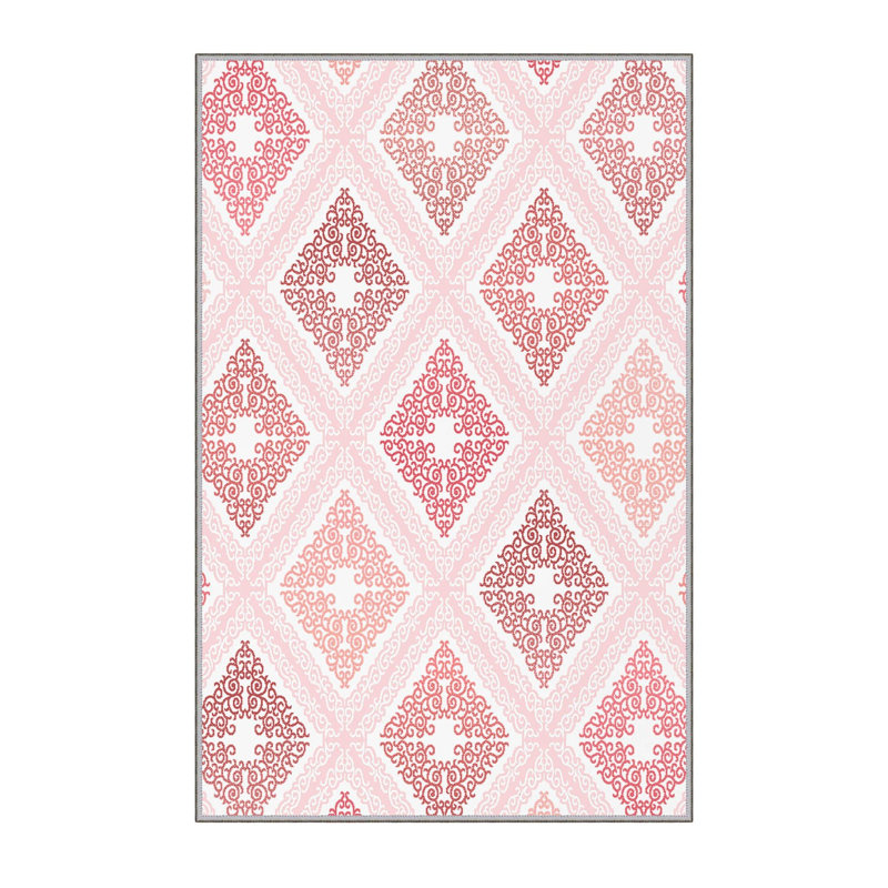 Stylish Hall Carpet, 2.6 x 6.6 Feet, 100% Polyester, 0.3 in Pile Height | Antibacterial, Non-Slip PVC Felt Dot Underside | 3D Digital Print, Machine Washable, Ideal for Entryway & Living Spaces