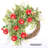 Handcrafted Faux 26'' Spring Summer Rose Floral Wreath for Front Door Wedding Party