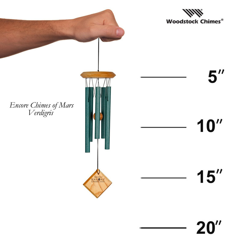 Metal Astrology & Stars Wind Chime, Verdigris