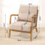 Chaise de loisir avec accoudoirs et pieds en bois massif, canapé d'appoint Mid-Century moderne, 1 siège-1880871543