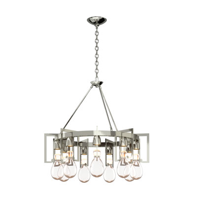 Apothecary 9 - Light Unique / Statement Wagon Wheel Chandelier