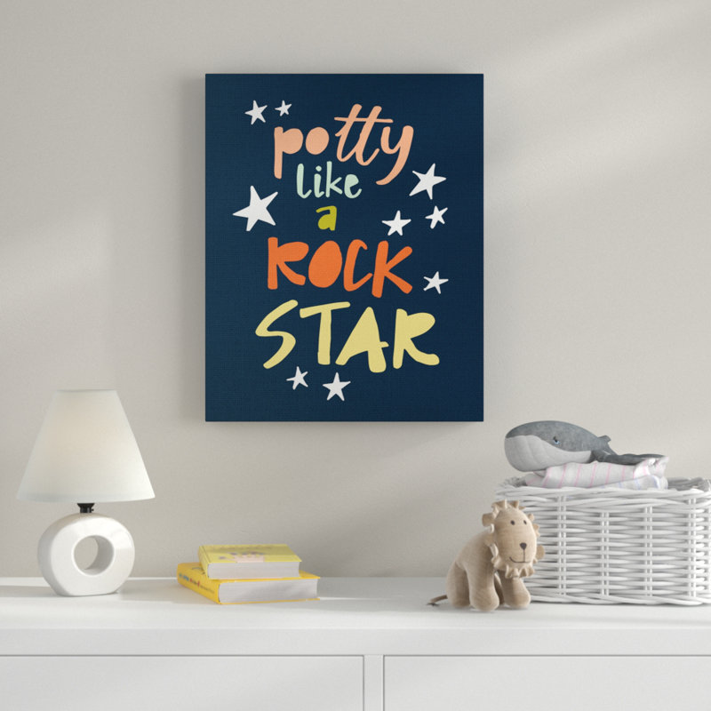 Art encadré «Potty Like a Rock Star», Toile tendue, H 20 po x l 16 po x P 1,5 po