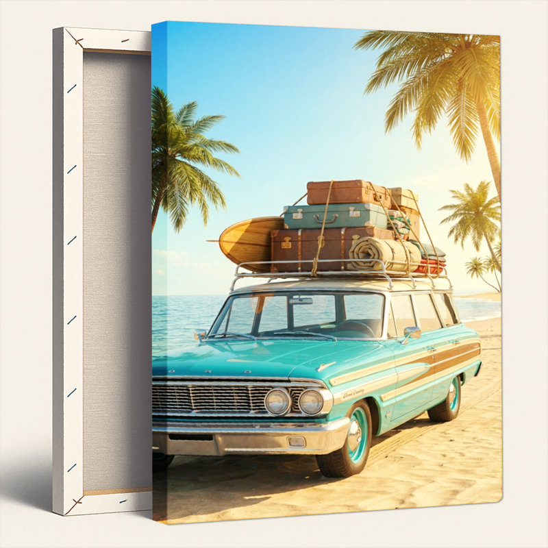 «Beach Adventure», reproduction d'art sur toile, ensemble de 1, Wrapped Canvas, 24"H x 18"W