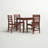 Marrone 2 - Person Extendable Solid Wood Solid Wood Top Four Leg Dining Set-388476264
