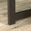 Bureau industriel avec huche, finition brune
