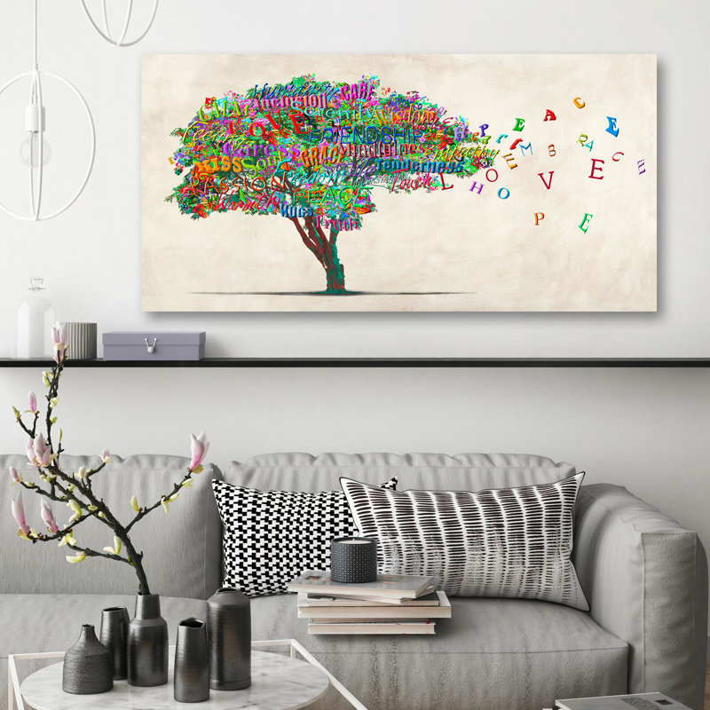 Tree Of Humanity by Malìa Rodrigues - Wrapped Canvas Painting, 60cm H x 120cm W x 4cm D