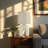 Kellyn Modern Metal Base Beige Shade Table Lamp, 24.84'' H X 13.29'' W X 13.37'' D