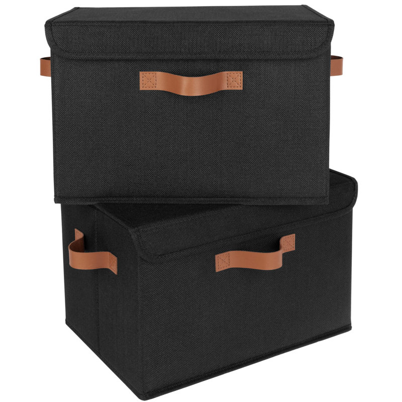 Ebern Designs Fabric Decorative Bin, Black